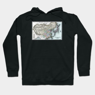 1835 Map of the Chinese Empire and Japan Hoodie